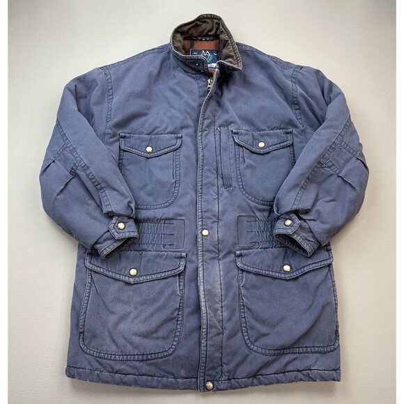 Members Only Other - Vintage Members Only Jacket Mens Medium Blue Field Barn Chore Coat Quilt Lined